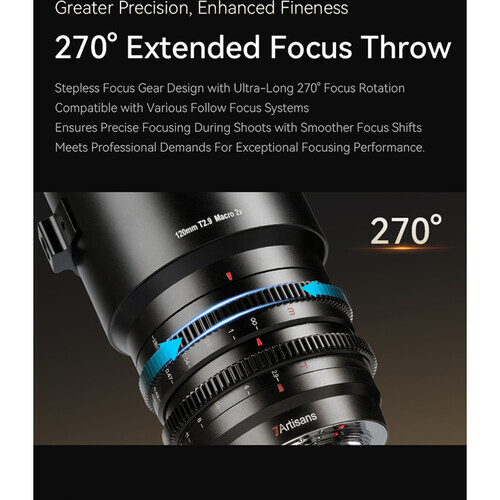 7Artisans 120mm T2.9 Macro 2x Lens (Sony E)