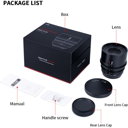 7Artisans 25mm T1.05 Vision Cine Lens (Sony E)