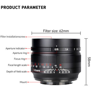 7Artisans 50mm F0.95 Lens (Sony E) - Thumbnail