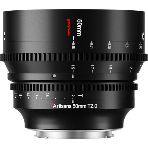 7Artisans 50mm T2.0 Spectrum Prime Lens (Sony E)