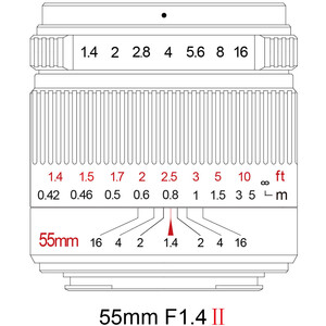 7Artisans 55mm F1.4 Mark II Lens (FujiFilm X) - Thumbnail