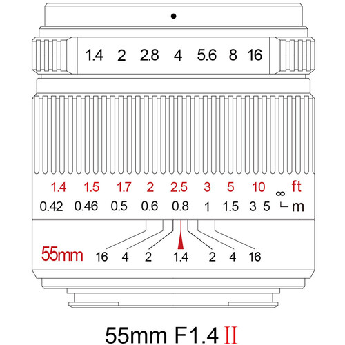 7Artisans 55mm F1.4 Mark II Lens (Sony E)
