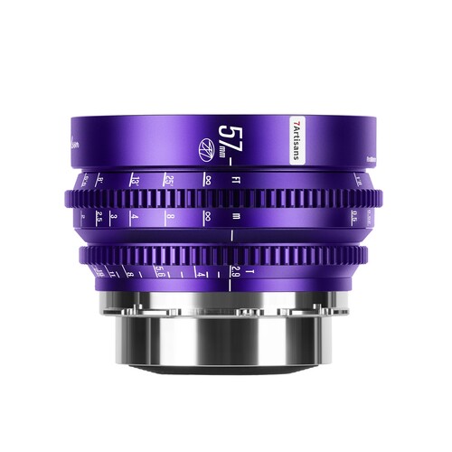 7Artisans 57mm T2.9 PL Mount Sinema Lensi (Mor)