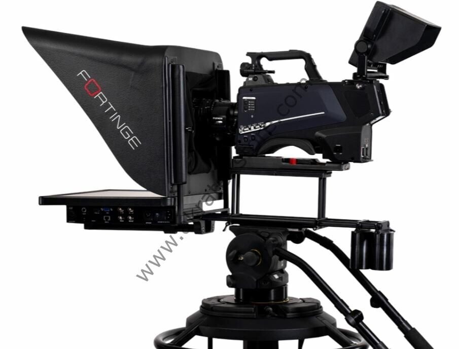 Fortinge ERA IP-19 HB Stüdyo Prompter - stüdyo kamerasıyla yandan görünüm