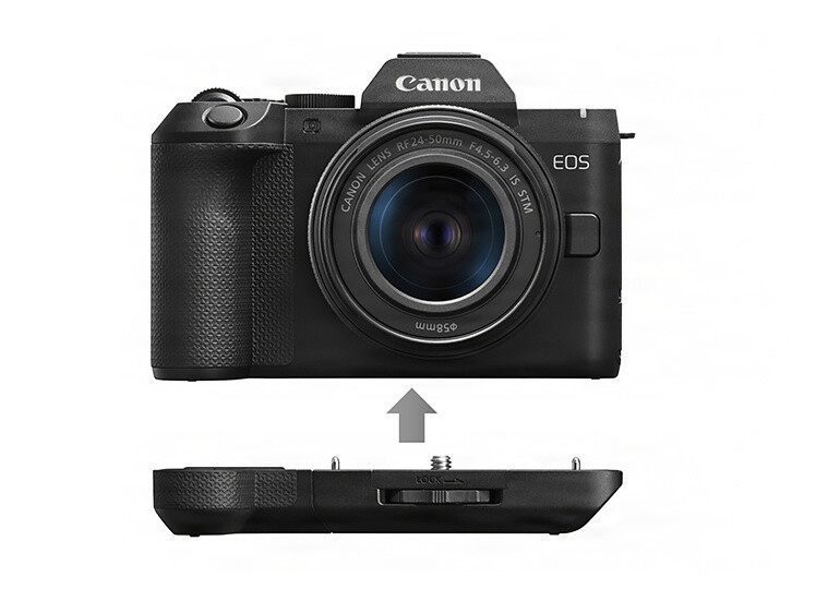 Canon EG-E2 Extension Grip - EOS R8 Mark II tabanına takılma şeması