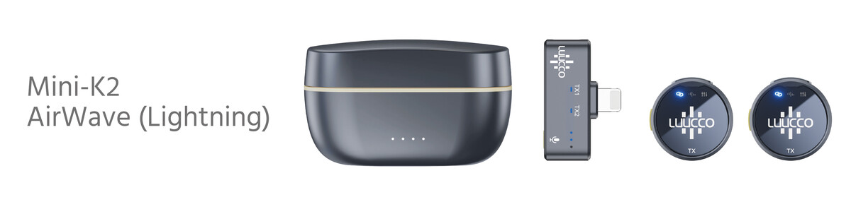 Luucco AirWave Mini K2 Kablosuz Yaka Mikrofonu (Lightning) - Lightning bağlantı varyantını gösteren tanıtım görseli