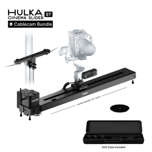 Trexo Hulka ST Cinema Slider Cablecam Bundle - paket içeriği ve kurulum görünümü