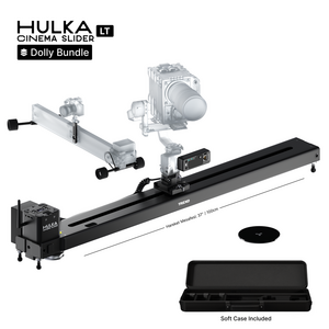 Trexo Hulka LT Cinema Slider Dolly Bundle - paket içeriği ve kurulum görünümü
