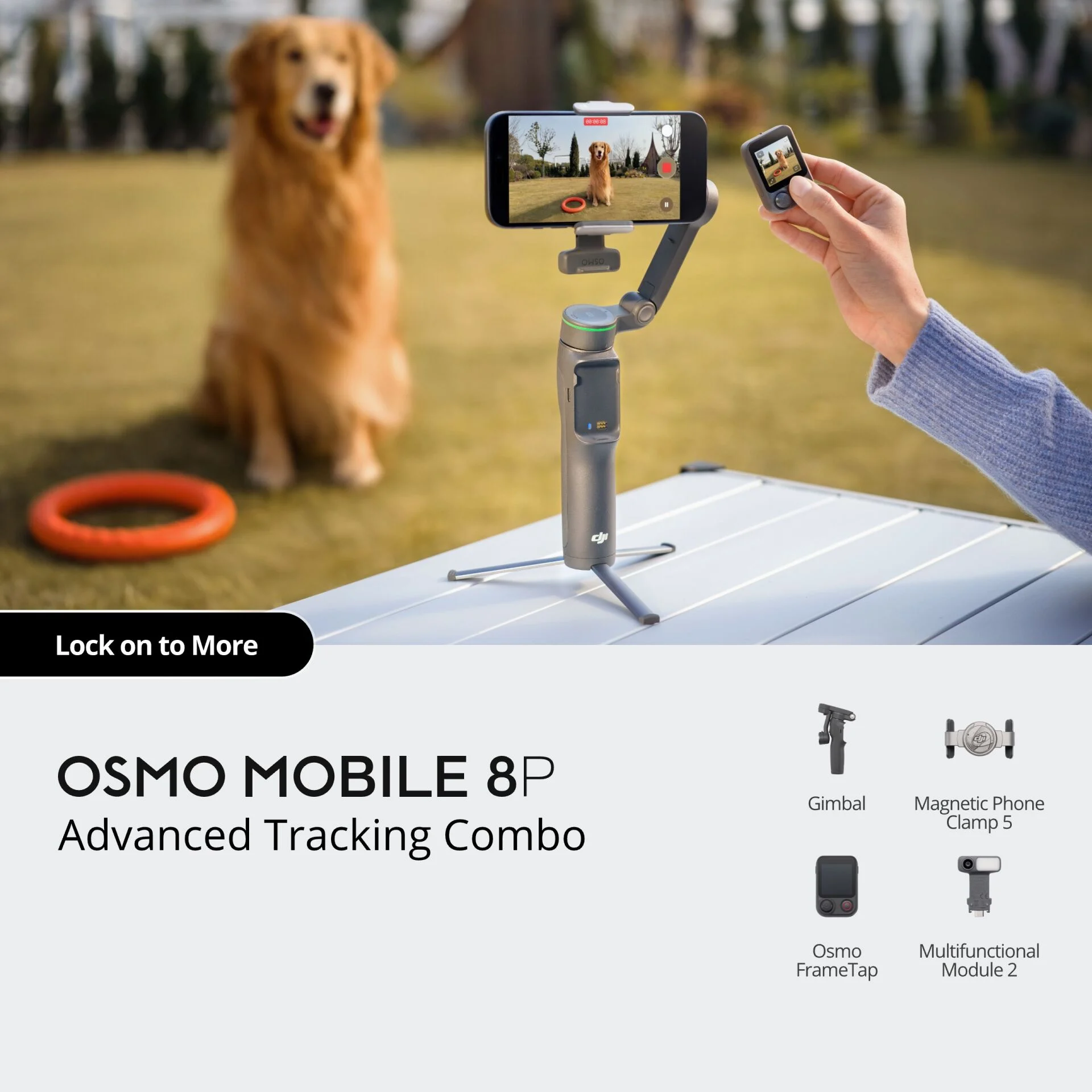 DJI Osmo Mobile 8P Advanced Tracking Combo ve Osmo FrameTap kumanda