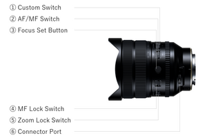 Tamron 12-20mm f/2.8 VXD Lens (Sony E) - gövde kontrollerinin adlandırılması, ön yüz