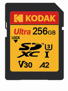 Kodak 256GB UHS-I U3 A2 V30 Ultra DDR SD Hafıza Kartı (160MB/s - 150MB/s) - ürün görünümü