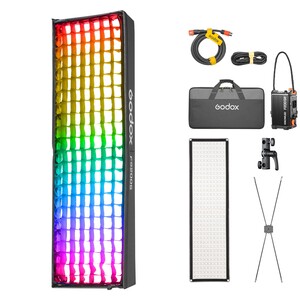 Godox KNOWLED F200SR K1 Esnek RGB LED Işık 1×4, Softbox ve Grid Dahil ürünün genel görünümü