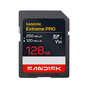 SanDisk Extreme PRO SD UHS-I 128GB hafıza kartı - ön görünüm