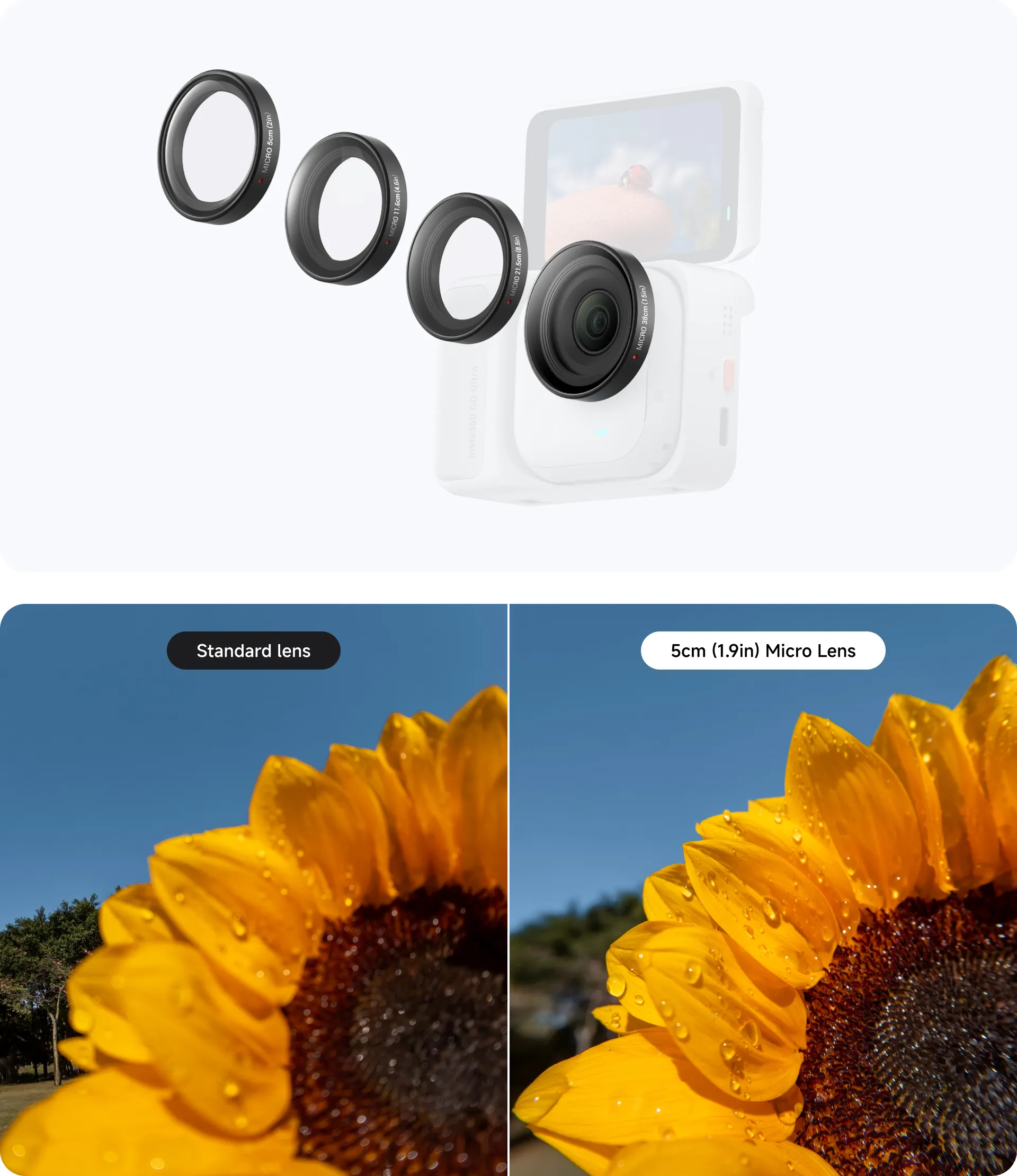 Insta360 GO Ultra Mikro Lens Kiti ürün görseli