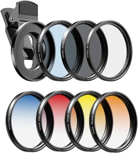 Apexel - Apexel 7'si 1 Arada HD Lens ve Filtre Kiti (52mm)