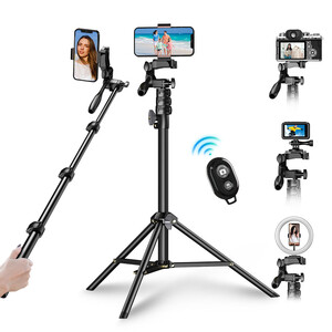 Apexel - Apexel JJ070 70 inç Tripodlu Telefon Selfie Çubuğu