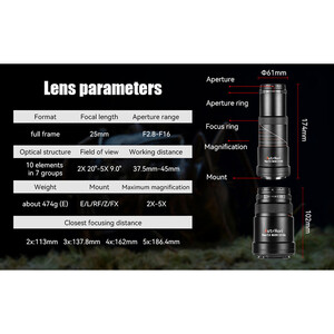 AstrHori 25mm f/2.8 2-5x Ultra Macro Lens (Sony E) - Thumbnail