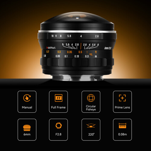 Astrhori 6mm f/2.8 Full-Frame Balık Gözü Lens (Canon RF)