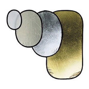 Avenger - Avenger I4831 Gümüş / Beyaz Oval Reflektör 120cm