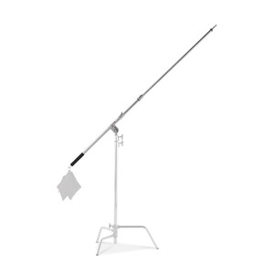 Avenger Mini Boom, Chrome Steel Silver w/Built-In Grip Head D600 - Thumbnail