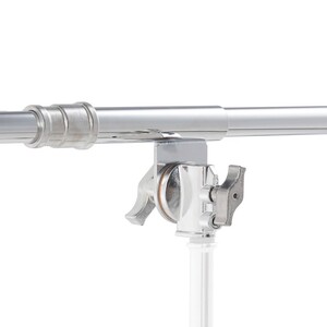 Avenger Mini Boom, Chrome Steel Silver w/Built-In Grip Head D600 - Thumbnail