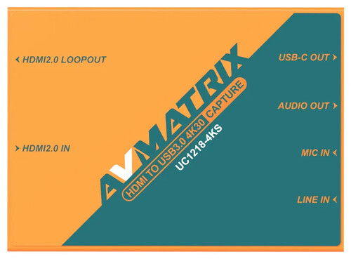 AVMatrix UC1218-4K PRO HDMI to USB 4K Capture Box