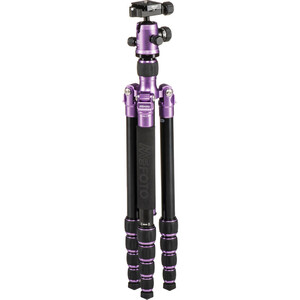 Benro MeFOTO A-1350Q1P RoadTrip Aluminum Travel Tripod Kit (Purple) - Thumbnail