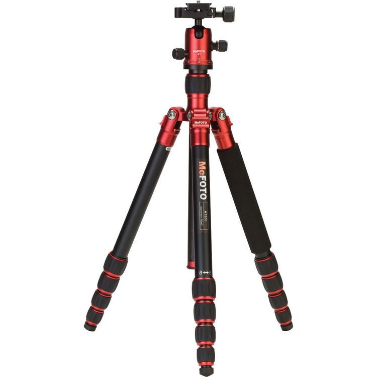 Benro Mefoto A1350q1r Roadtrip Aluminum Travel Tripod Kit (red)
