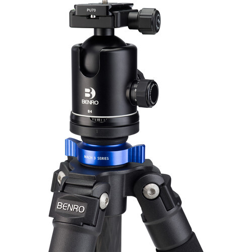 Benro TMA48CLB4 B4 Top Kafa ile Dört Serisi Karbon Fiber Tripod Kiti