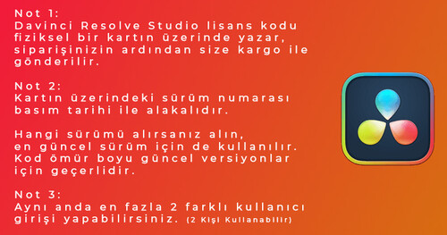 Blackmagic Design DaVinci Resolve Studio 20 (Aktivasyon Kartı)