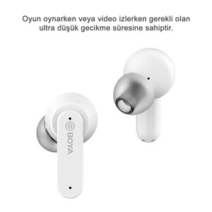 Boya BY-AP4 Kablosuz Bluetooth Kulaklık Beyaz - Thumbnail