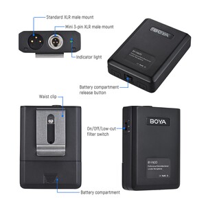 Boya BY-F8OD Çok Yönlü Akustik Vokal Yaka Mikrofon - Thumbnail