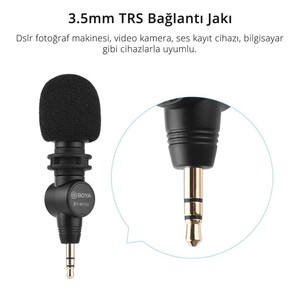 Boya - Boya BY-M100 Kompakt 3.5mm Kamera Mikrofonu (1)