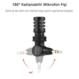 Boya BY-M100 Kompakt 3.5mm Kamera Mikrofonu - Thumbnail