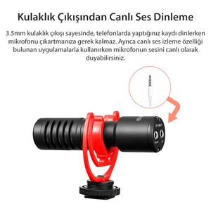 Boya BY-MM1+ Condenser Shotgun Mikrofon - Thumbnail