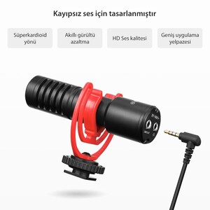 Boya BY-MM1+ Condenser Shotgun Mikrofon - Thumbnail