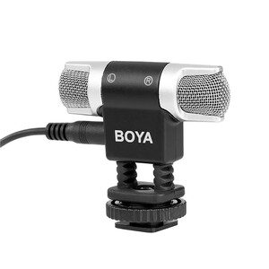 Boya BY-MM3 Çift Kafa Mini Stereo Mikrofon - Thumbnail