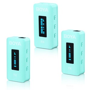BOYA - Boya BY-XM6-K2G Kablosuz İkili Yaka Mikrofonu (Yeşil)