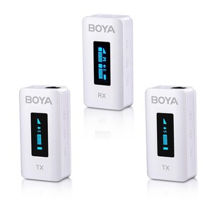 BOYA - Boya BY-XM6-K2W Kablosuz İkili Yaka Mikrofonu (Beyaz)