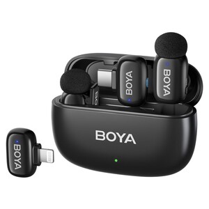 BOYA Mini Wireless Yaka Mikrofonu - Siyah - Thumbnail