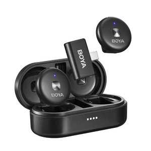 BOYA Omic-U Wireless İkili Yaka Mikrofonu Type-C (Siyah) - Thumbnail