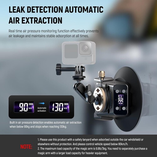 CA017 Motorlu Vantuzlu Aksiyon Kamera Tutucu