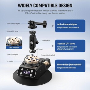 Neewer - CA017 Motorlu Vantuzlu Aksiyon Kamera Tutucu (1)