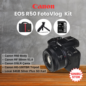 Canon - Canon EOS R50 + RF 50mm f/1.8 FotoVlog Kit 2
