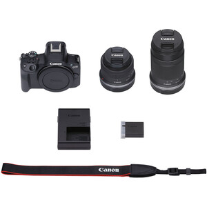 Canon EOS R50 RF-S 18-45mm + 55-210mm Lens Kit - Thumbnail