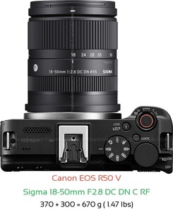 Canon EOS R50 V + Sigma 18-50mm f2.8 FotoVlog Kit 2 - Thumbnail