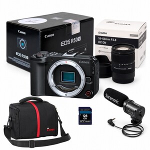 Canon EOS R50 V + Sigma 18-50mm f2.8 FotoVlog Kit 2 - Thumbnail