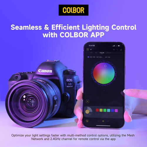 Colbor W100R Kit RGB Led Video Işığı