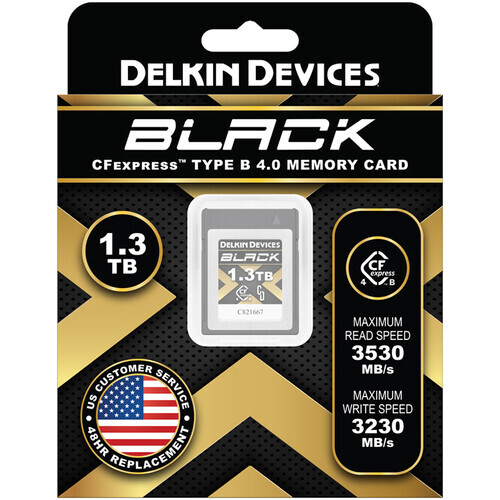 Delkin 1.3TB Black CFexpress Type-B 4.0 Hafıza Kartı