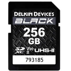 Delkin - Delkin 256GB Black UHS-II SDXC U3 V90 Hafıza Kartı
